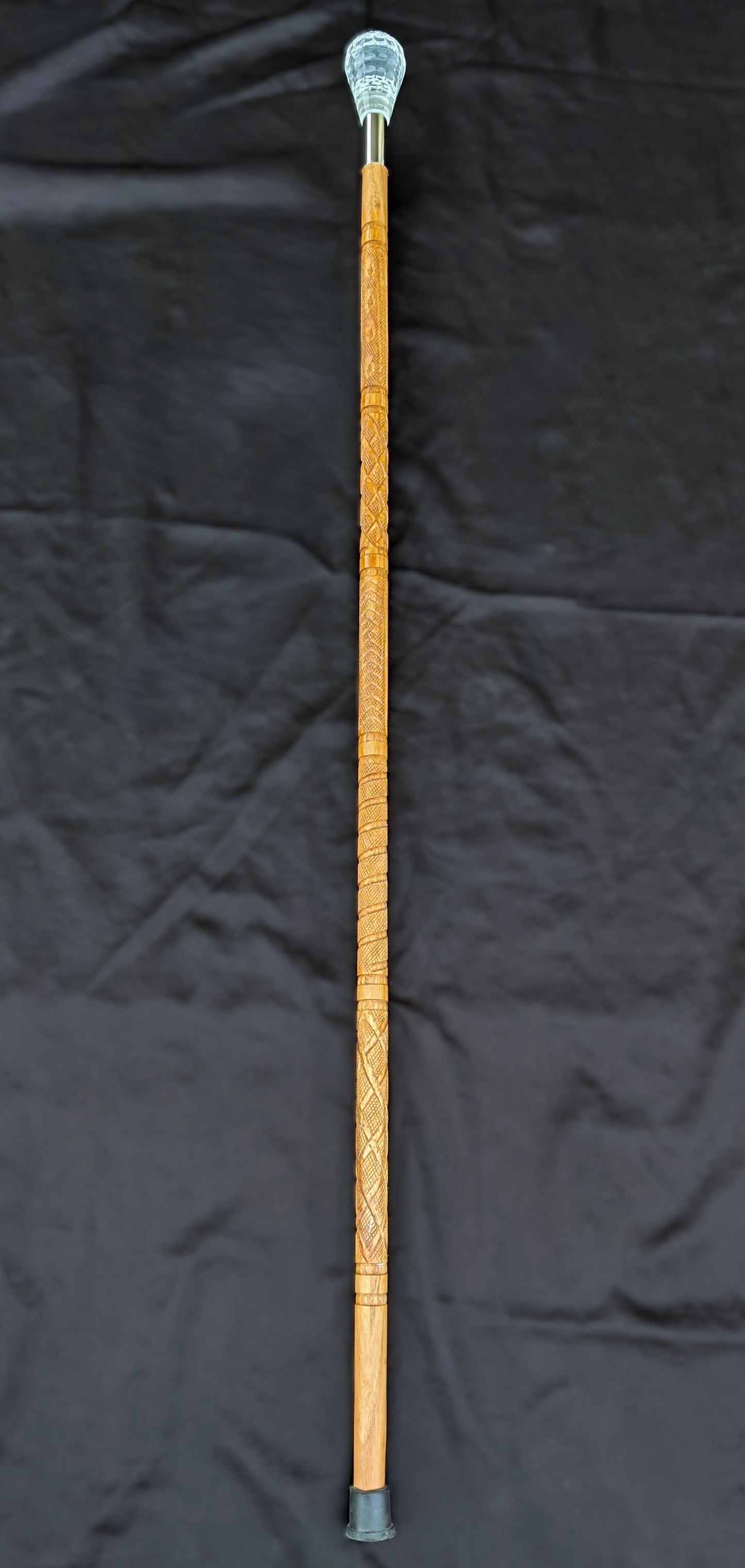 Premium Wooden & Acrylic Crystal Imam Masjid Jumma Khutba Stick