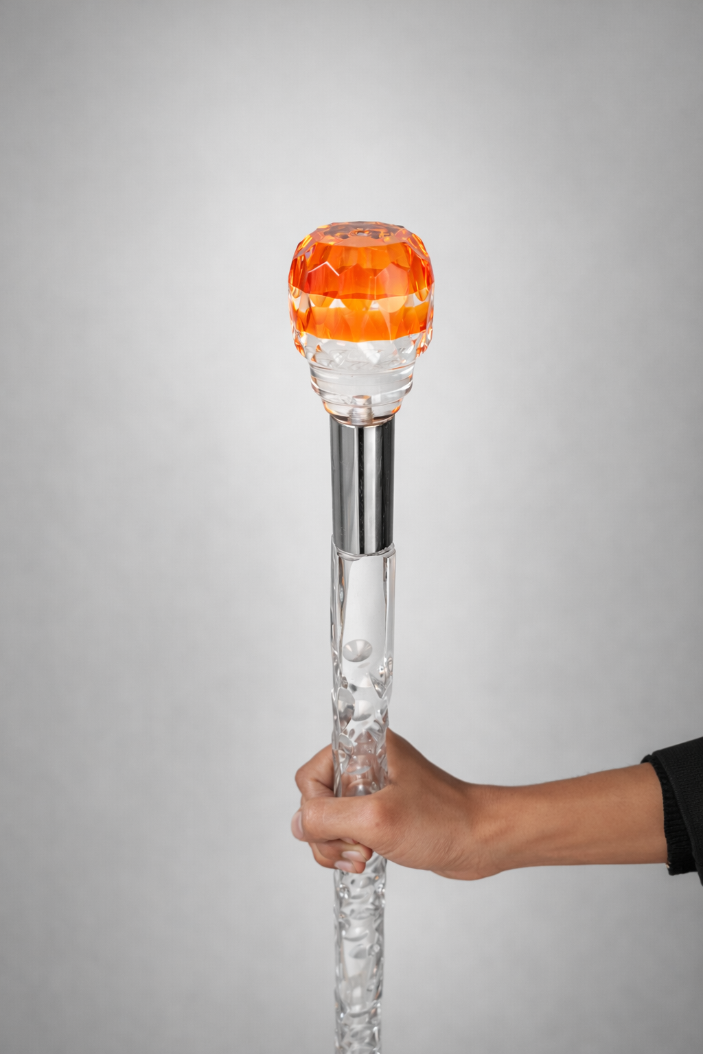 Round Handle Acrylic Walking Stick & Cane – 5 Colors, 30"–39"