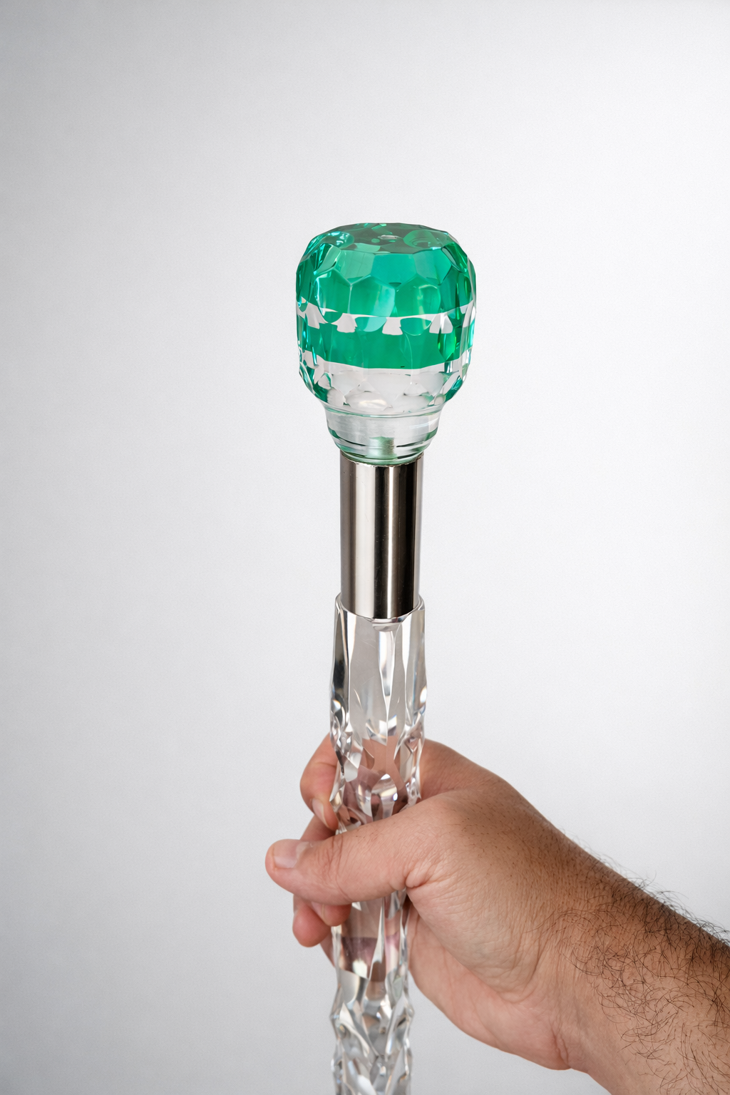 Round Handle Acrylic Walking Stick & Cane – 5 Colors, 30"–39"