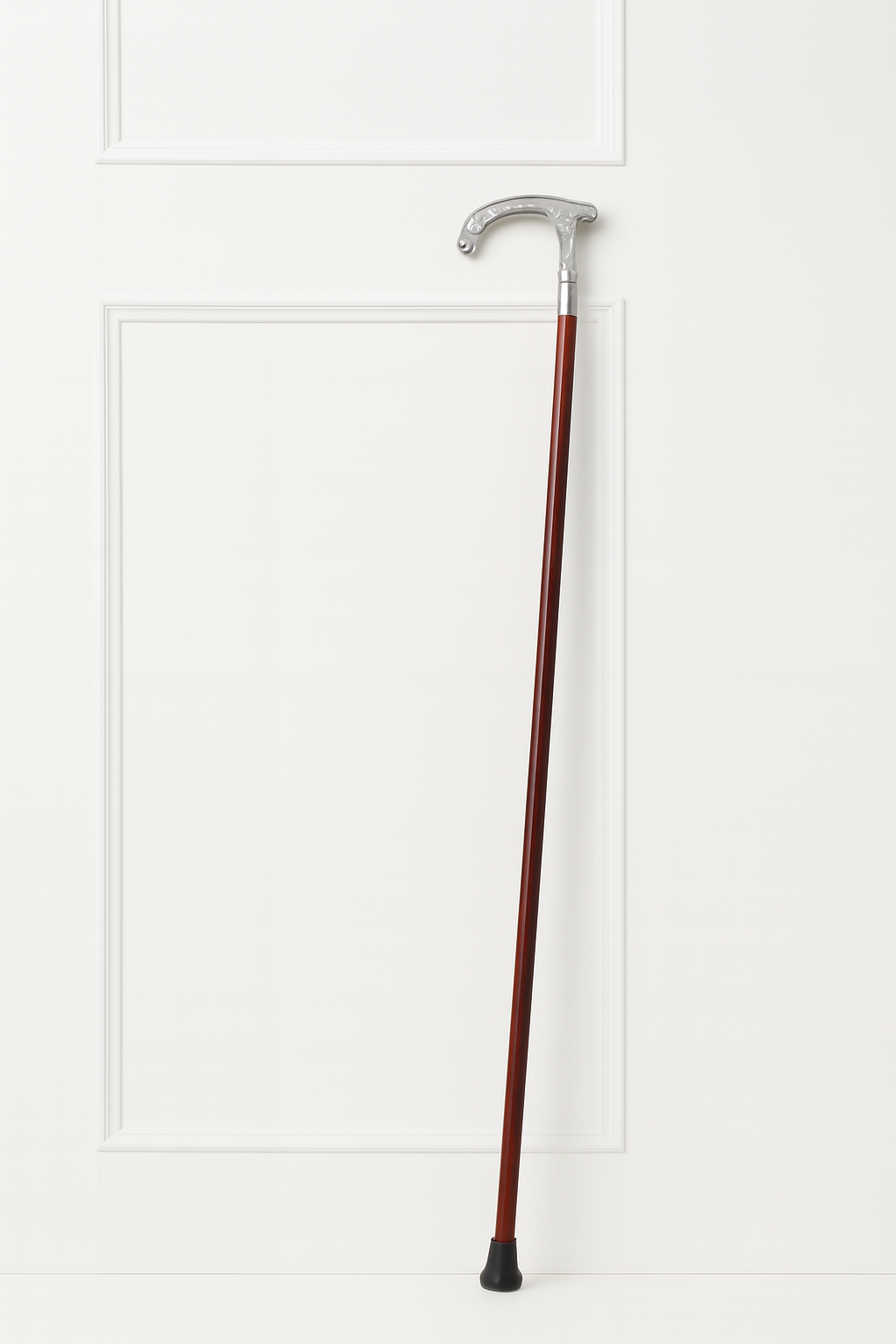 Wood Walking Stick with Metal Handle – Handmade Luxury Cane, Detachable hendel Travel Design