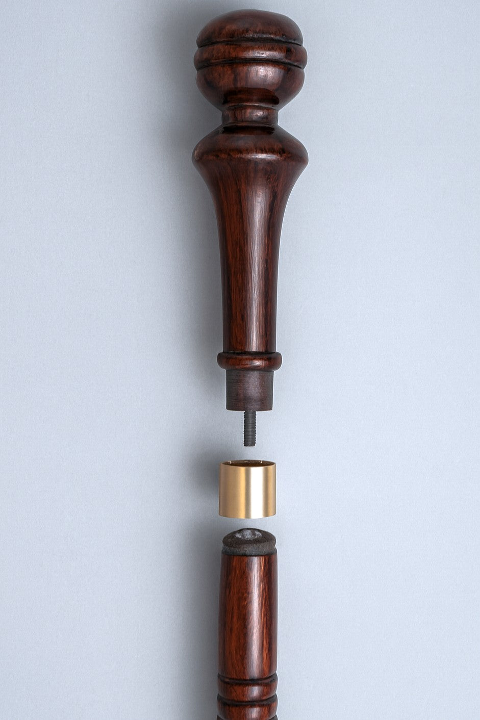 Solid Oak Knob Walking Cane – Handcrafted Wooden Walking Stick with Brass Collar | Luxury Collector’s Cane | Gentlemen’s Gift | Custom Height