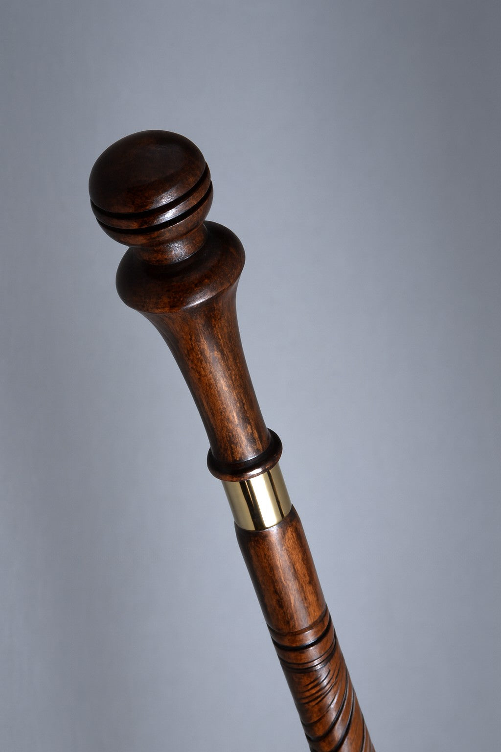 Solid Oak Knob Walking Cane – Handcrafted Wooden Walking Stick with Brass Collar | Luxury Collector’s Cane | Gentlemen’s Gift | Custom Height